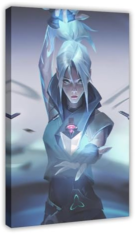 Valorant Jett Videospiel-Kunstposter, Spielzimmer, Spielzimmer, Geschenk, ikonisches Jungenzimmer-Dekor, 3 Leinwand-Poster, Schlafzimmer, Dekoration, Landschaft, Büro, Raumdekoration, Geschenk, 60 x
