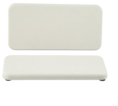 NbgrvB Kieselgur-Seifenschalen, schnell trocknend, wasserabsorbierend, Badezimmer-Tablettt, Set in 2 Größen (16 x 8 cm und 8 x 8 cm) für Seife und Schwamm, 4 Stück