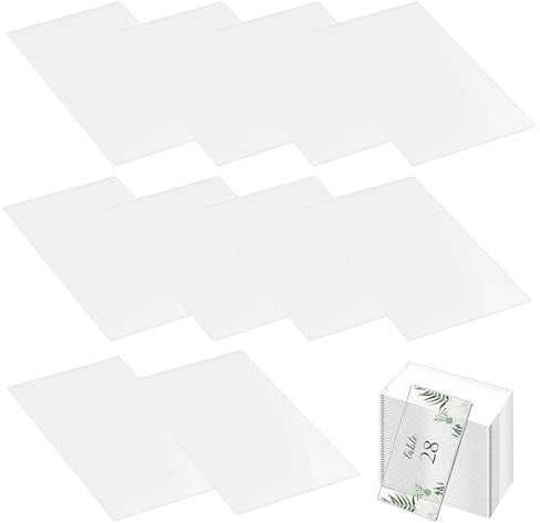 Acryl Sitzkarten 20 Stück für Hochzeitstischdekoration und Events | Transparentes Blanko Design, Langlebig Verwendbar, als Namensschilder und Tischnummern für Empfänge