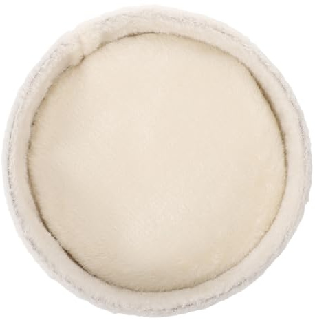 ELEOUTI Coussin Rond en Polaire Beige pour Arbre à Chat, Accessoire de Remplacement Élégant et Facile à Installer, pour Petits Chats en Intérieur