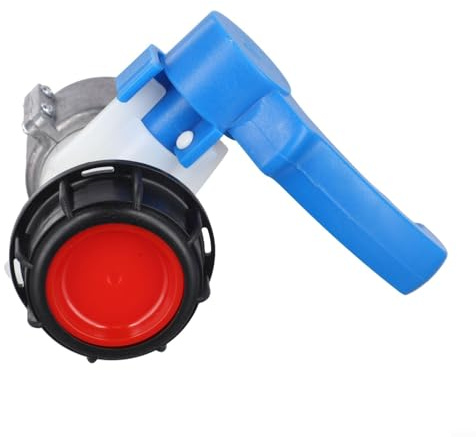 Momfin 62 mm IBC Tankhahn-Auslaufventil Schmetterlingsschalter für Wasserbehälter Regenspeicher DN40 Kunststoff Aluminiumlegierung Garten Industrie Verwendung