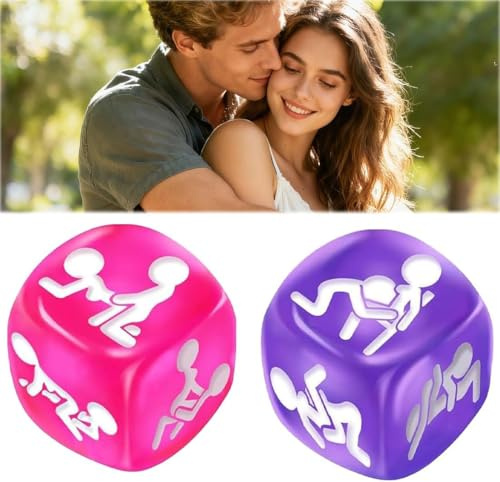 yilemeiyile 2 pezzi Dado da gioco a forma di cubo per coppie, gioco a partire dai perfetto per gruppi e coppie