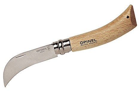OPINEL-Gärtnermesser, rostfrei, Buchenholz-Griff, Heftlänge 11 cm