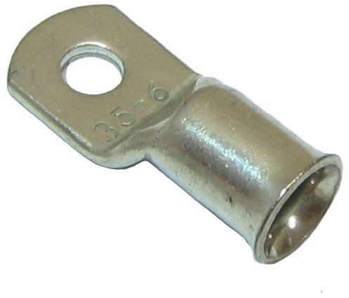 All Trade Direct 10 Copper Tube 35Mm X 6Mm Lug Battery Starter Cable Welding Crimp Terminal Ring