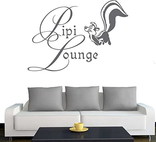 Klebesüchtig Türtattoo - Wandtattoo PIPI Lounge 60cm x 42cm Silber - Dekoration - Bad - Wohnzimmer - Aufkleber - Wandsticker