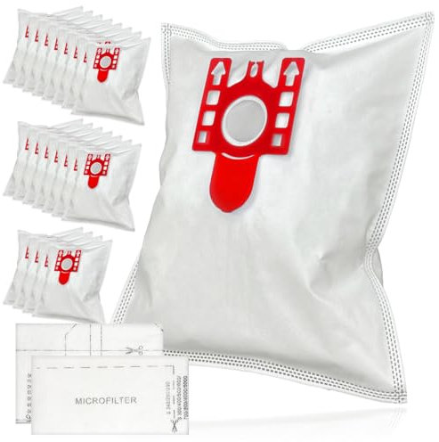 SPARES2GO Dust Bags for Miele FJM C1 C2 C3 S500 S700 S4000 S6000 Vacuum Cleaners (Pack of 20 + Filters)