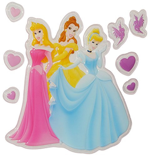 Set: 3-D Effekt - Wandtattoo/Fensterbild/Sticker - Princess - Prinzessin - wasserfest - selbstklebend & wiederverwendbar - Pop-Up Aufkleber Wandsticke..