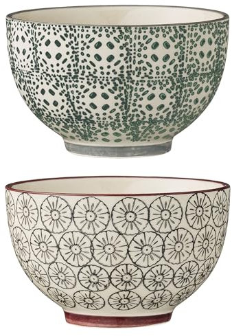 Bloomingville Schalen Karine, grau grün, Keramik, 2er Set, 6 cm