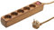 F-bright F-Line - Base T/T + Cab 3 X 1,5 + INT. Madera 5 Tomas, Color Marrón
