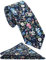 ZENXUS Herren-Krawatte mit Blumenmuster, 6,3 cm, handgefertigt, aus Baumwolle, Navy Daisy, Dünn