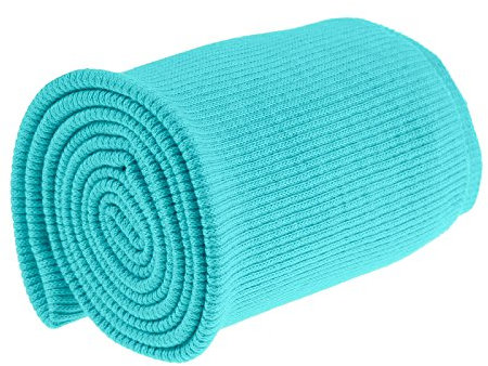 Bündchen Strickbündchen 16x80cm Bündchenstoff Baumwolle elastisch gerippt, Farbwahl, Farbe:türkis