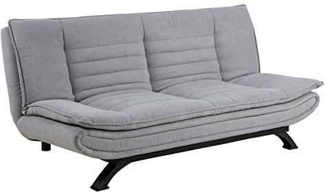 Schlafsofa Schlafcouch Funktionsofa | B 196 cm x T 98 cm | Mikrofaser | Grau | Schlaffunktion