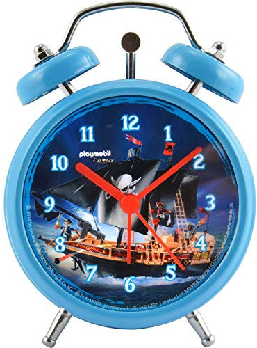 Playmobil– Wecker Piraten Durchmesser 7,5 cm Wecker analog aus Metall