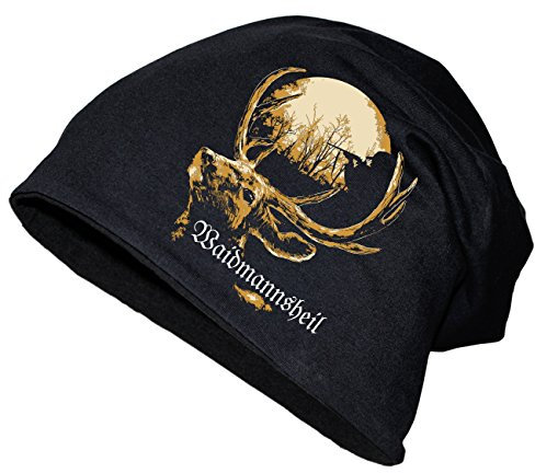 Spaß Kostet Long Beanie Mütze Jäger Motiv Waidmannsheil Größe XS - XXL