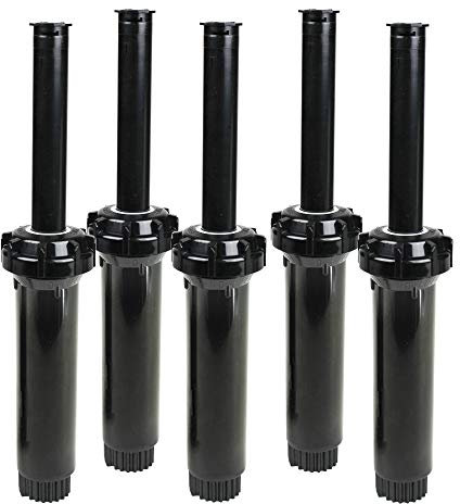 Toro 53458 5er Pack 570 Series 4 15' Half Nozzle Pop-Up Sprinkler, schwarz