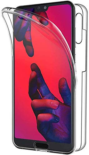 COPHONE® Coque Compatible Huawei P20 Pro Transparente 360 Protection intégrale Avant Souple + arrière Rigide. Housse Tactile 360 degres