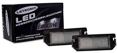 letronix SMD LED Kennzeichenbeleuchtung Module Kompatibel mit: i20 Typ BC3, i20N i20 N Typ BC3, i10 Typ PA, i10 Typ AC3/AI3, i10 N-Line, i20 Typ GB uvm. mit E-Prüfzeichen