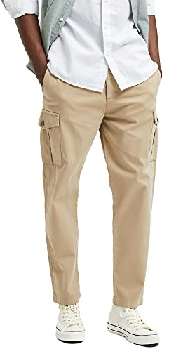 SELECTED HOMME Herren Slhslimtapered-wick 172 Cargo W Noos Hose, Chinchilla, 30W / 32L EU