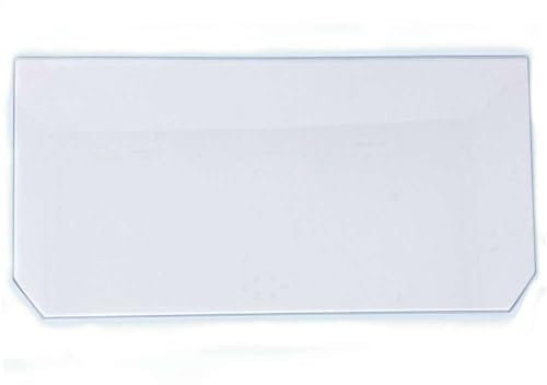 Glas Revolution Kühlschrank Einlegeboden - Klarglas 4 mm – Glasplatte, 2 abgeschrägte Ecken, alle Maße lieferbar (89,96 EUR/qm) - 470 mm x 300 mm