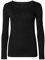 AA ESSENTAILS Women Ladies Long Sleeve Round Neck Plain Top Stretchy Casual Summer T-Shirts Basic Slim fit Tee Tops (Black, 12-14) (ZJ-88487)
