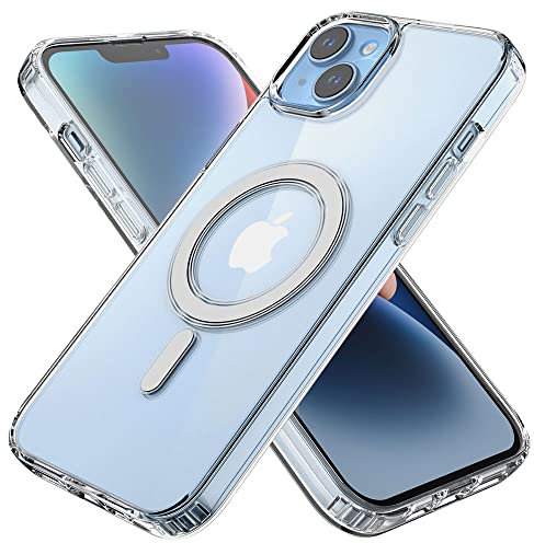 TECHGEAR iPhone 14 Plus Magnetic Case [Fusion HD] Shockproof, Anti-Scratch Slim & Light, Hybrid Drop Protection, Gel Bumper & Clear Hard Back Compatible with MagSafe Case Cover for iPhone 14 Plus 6.7