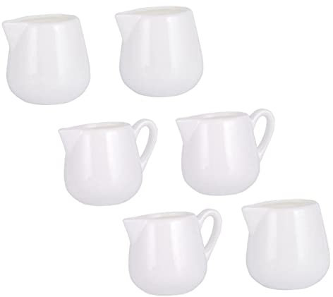 YARNOW Tazas de Leche de 6 Piezas Tazas de Café y Jarras para Salsa Tamaño Compacto para Cocina y Bebidas