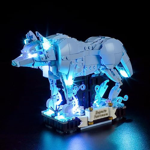 BRIKSMAX 76414 LED-Licht für Lego Expecto Patronum (Wolf) - Kompatibel mit Lego Harry Potter Bausteinen Modell