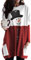OMZIN Damen Herbst Langarm Pullover Classic Fit Leichte Tops Lose Schneemann Print Rundhals Sweatshirt Schneemann Rot XL