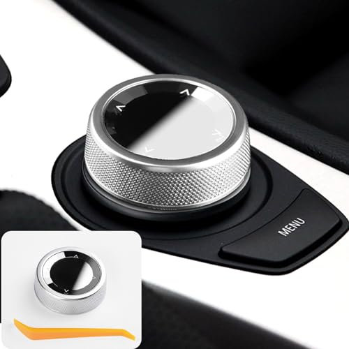 KUNGKIC Auto Multimedia-Knopf Abdeckung Dekorative Innenbereich iDrive Multimedia-Tasten Abdeckung Für BMW iDrive E60 E66 E61 E63 E64 E65 ABS & Crystal Replacement Button Zubehör,Geschenk,Sport