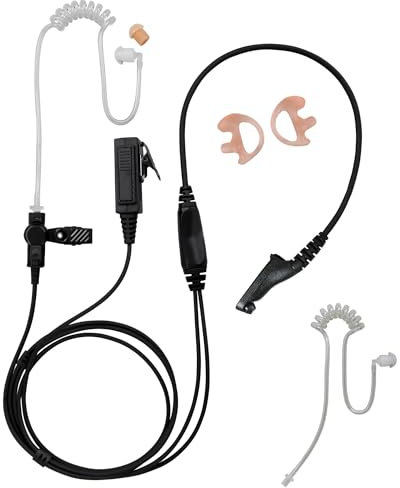 Bommeow BCT22PROCTM-M9 2-Draht-Überwachungs-Set mit extra klarer Ohrmuschel für Motorola APX4000 XPR7350E XPR7380E XPR7550E XPR7580E