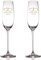 ukgiftstoreonline Personalised Wedding Champagne Glasses Set with Gold Hearts
