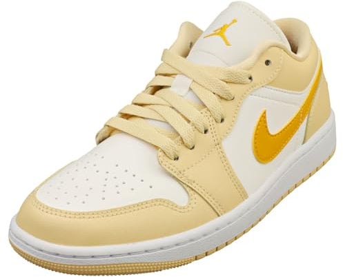 Nike Donne Air Jordan 1 Low Trainers DC0774 Sneakers Scarpe (UK 5 US 7.5 EU 38.5, Sail Yellow Chrome Pale Vanilla 170)