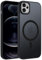 KPPIT Magnetic Case for iPhone 12/12 Pro 6.1-Inch,Compatible with MagSafe, Translucent Matte Back Slim Shockproof Phone Cover (Black)