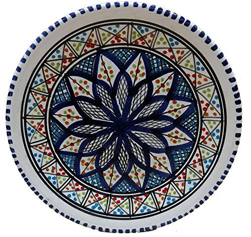 Generico Piatto Ceramica Portata Decorativo Marocchino Tunisino 0411201201, MU0411201201