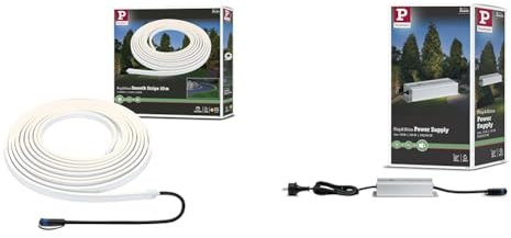Paulmann 94681 Plug & Shine LED Außenleuchte Stripe Smooth IP68 1m & 988.50 Outdoor Plug & Shine Power Supply IP44 230/24V DC 150W 98850 Trafo Transformator Aussenleuchten, 22.3 x 7 x 4 cm