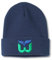 AMERICAN NEEDLE NHL National Hockey League Team Terrain Knit Beanie Cap, Marineblau (Hartford Whalers), Einheitsgr��e