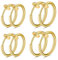 WKRTDY 4 Paar Edelstahl-Ohrclips für Männer & Frauen, gefälschte Ohrringe, kein Piercing notwendig, Ohrringe in Hoop-Ring- & Ear-Cuff-Design, Vielseitig tragbar - Gold
