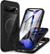 CENHUFO Cover Google Pixel 9 Pro XL, 360 Gradi Antiurto con Protezione dello Schermo Integrata Rugged Doppia Faccia Bumper Trasparente Case Fronte Retro Custodia per Google Pixel 9 Pro XL 5G -Nero