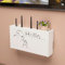 BBTISG Wandbehang WiFi Router Regal, Ohne Bohren WiFi Router Aufbewahrungsbox Wanddekoration Box Rack Kreatives Weiß Dekoratives Schwimmendes Rack (Stil 3)