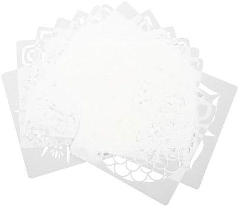 SHINEOFI 3 Sätze Malvorlage Lotus-schablone Journal-schablonen Stein Bemalen Mandala-schablonen Malschablonen Konkrete Schablonen Schablonenmalerei Kreis Weiß Das Haustier 16 Blatt * 3