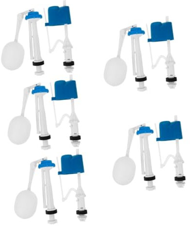 NUOBESTY 5 Ensembles Robinet D'eau De Toilette Robinet De Chasse D'eau Pour Toilettes Accessoire De Réservoir De Toilette Valve D'entrée Traditionnelle Plastique Blue 2 Pièces * 5