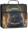 Monster Cow Funny Zipper Binder Organizer 3 Ring Binders 1.5 Inch D Ring School Binders Bag with Shoulder Strap Multi Pockets Large Portfolio-Ordner