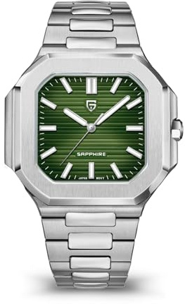Pagani Design Neue Herren 42mm Quarz Edelstahl Uhr Synthetisch Saphirglas Leuchtend 50m Wasserdicht Mode Business Uhr