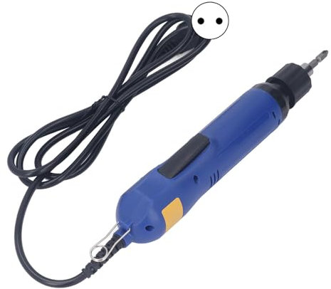 Destornillador Eléctrico con Cable, Tornillo Aplicable 2-6 Mm 1/4 Vástago de Broca de Tornillo Protección contra Sobrecarga Destornillador Eléctrico ABS para Instalación Muebles (EU enchufe 220V)