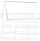 Veemoon 10 pièces Porte Nom Transparent Acrylique de Supports de Table pour Événements et Réunions Design Triangulaire Élégant Pratique pour Bureaux Restaurants Magasins et Conférences