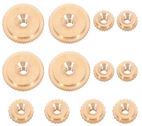 Écrou D’axe D’horloge en Laiton 12 Pcs pour Aiguille Horloge | Pièces Détachées pour Horloges, Kit de Quincaillerie D’horlogerie, Remplacement de L’écrou du Mouvement D’horloge