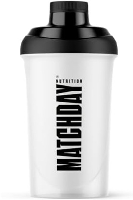 Matchday Nutrition Shaker White I 500 ml Shaker I BPA Free & Dishwasher Safe I Ideal for Mixing Pre-Workouts, Protein, Electrolytes & Amino Acids