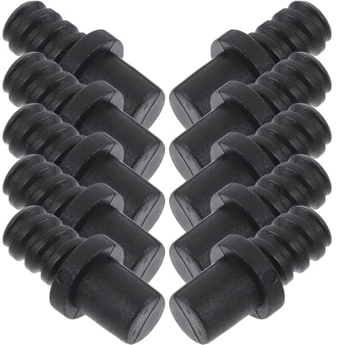 BRIGHTFUFU Accessoire pour tête de brosse de toilette, 10 pièces, plastique noir, facile à démonter, conçu pour salle de bain