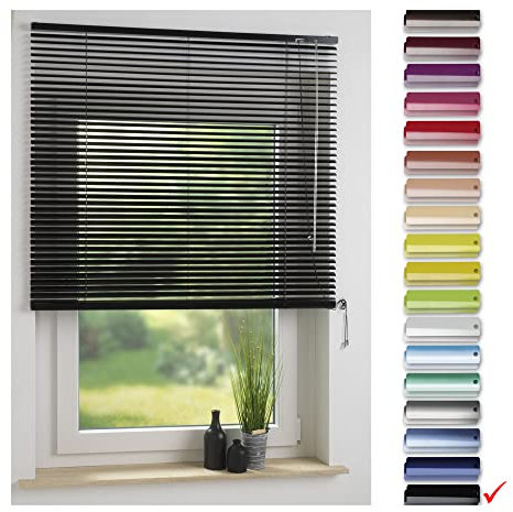 Liedeco | Aluminium-Jalousie | schwarz B90cm x H160cm