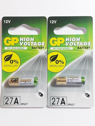 2 x GARAGE DOOR GATE REMOTE ALKALINE BATTERIES GP27A GP 27A